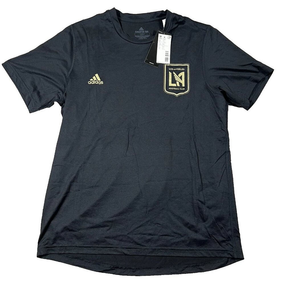 Adidas Mens Medium Black Los Angeles Football Club MLS Logo Creator T-Shirt NWT